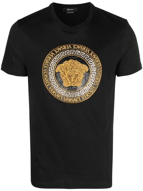 versace medusa color block t shirt farfetch|Versace Medusa T.